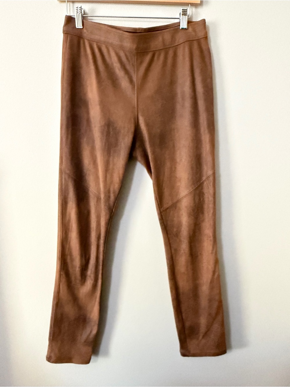 Free People Brown Faux Suede Leggings Neutral Boho Women’s Size Small